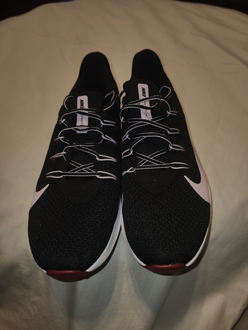 Nike Women's Black & Light Pink Athletic Running Sneakers